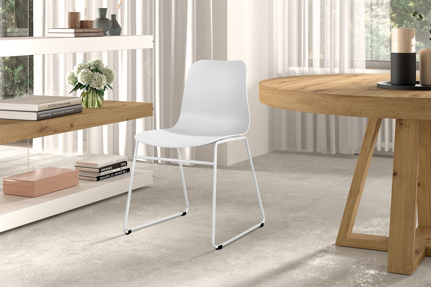 Rousseau - Chaise Marie PP Blanc - 81x52x44 cm