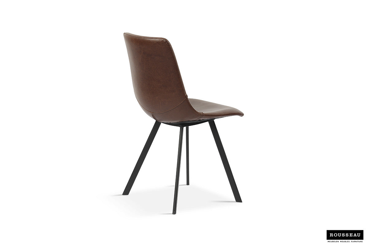 Rousseau - Stoel Oslo PU Bruin - 84x44x57  cm