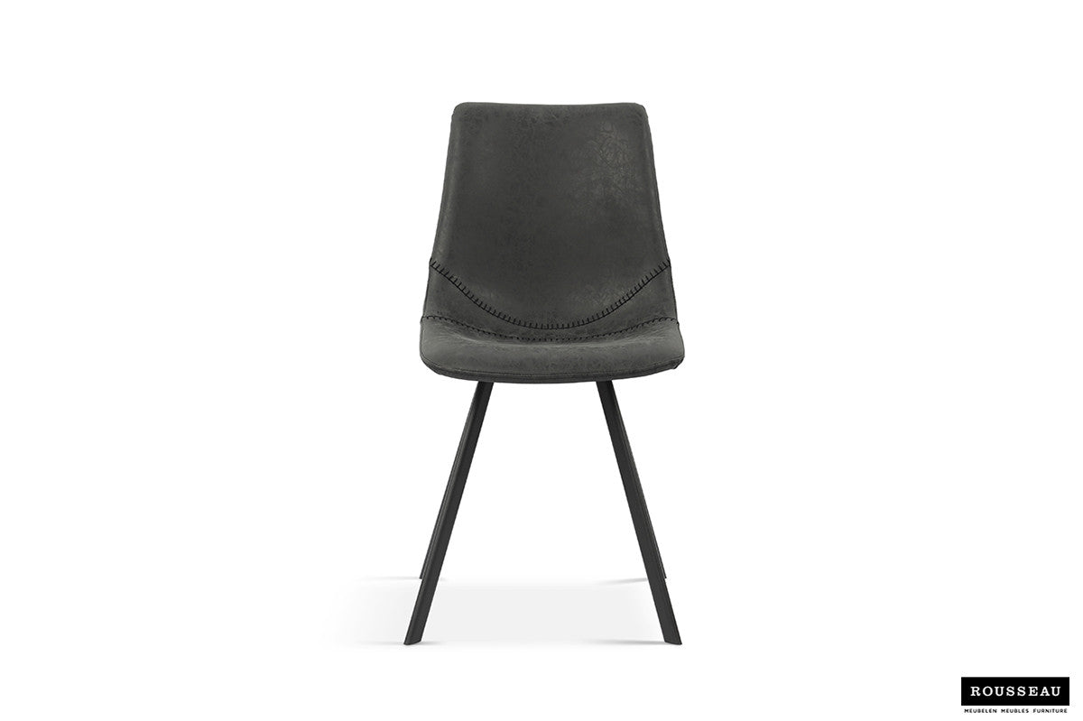 Rousseau - Stoel Oslo PU Zwart - 84x44x57  cm