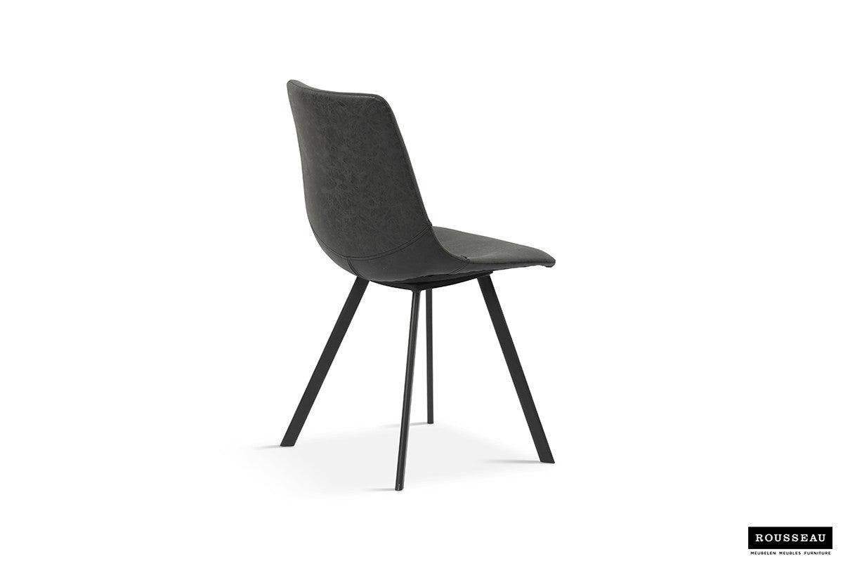 Rousseau - Stoel Oslo PU Zwart - 84x44x57  cm