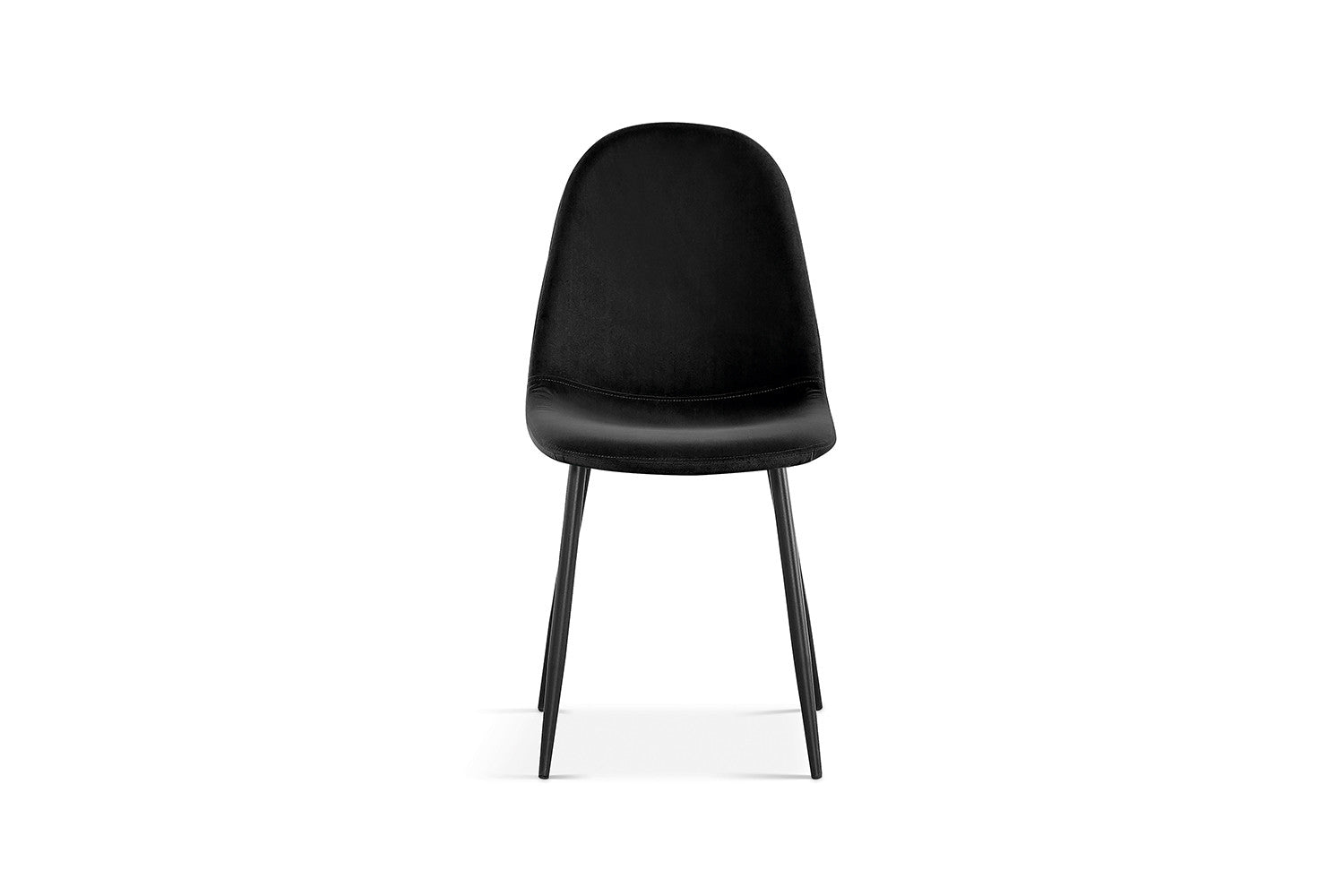 Rousseau - Chaise Boy Velours Noir - 87x49x54 cm