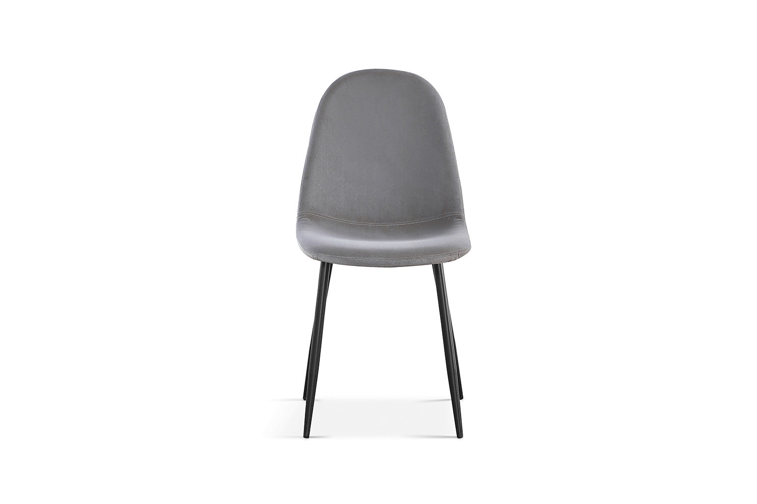 Rousseau - Chaise Boy Velours Gris - 87x49x54 cm
