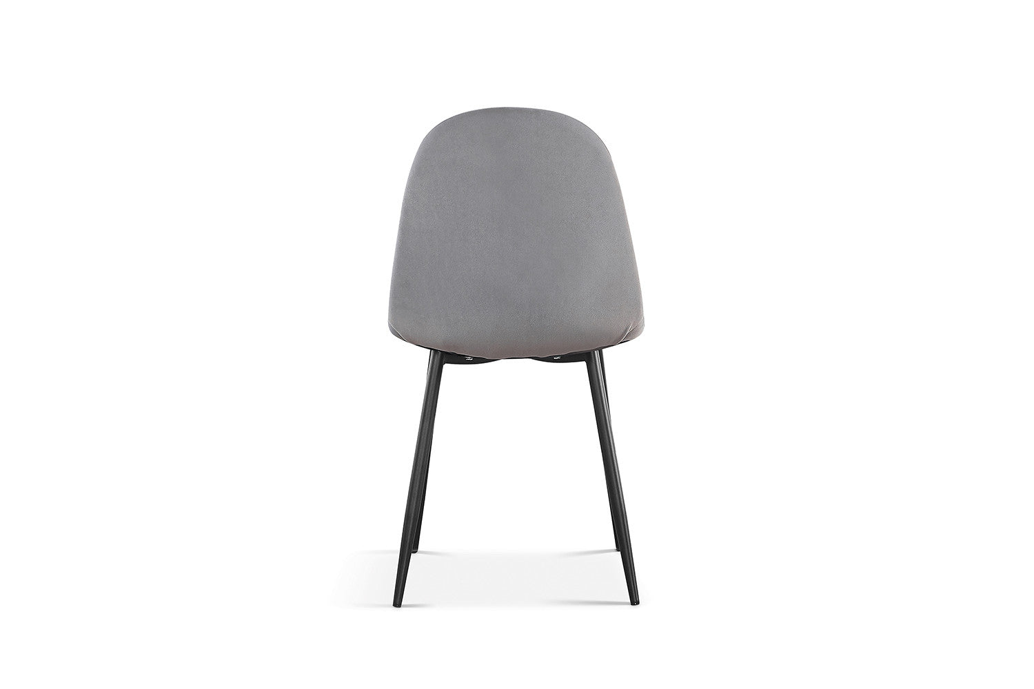 Rousseau - Chaise Boy Velours Gris - 87x49x54 cm