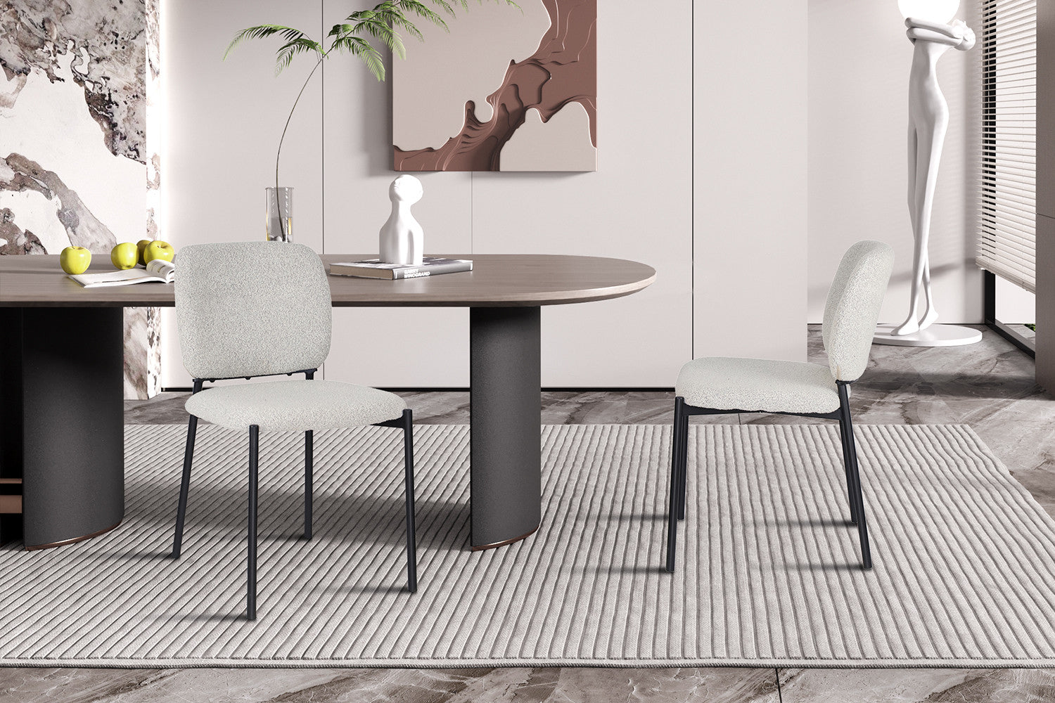 Rousseau - Stoel Sophia Stof Beige - 81x47x56 cm