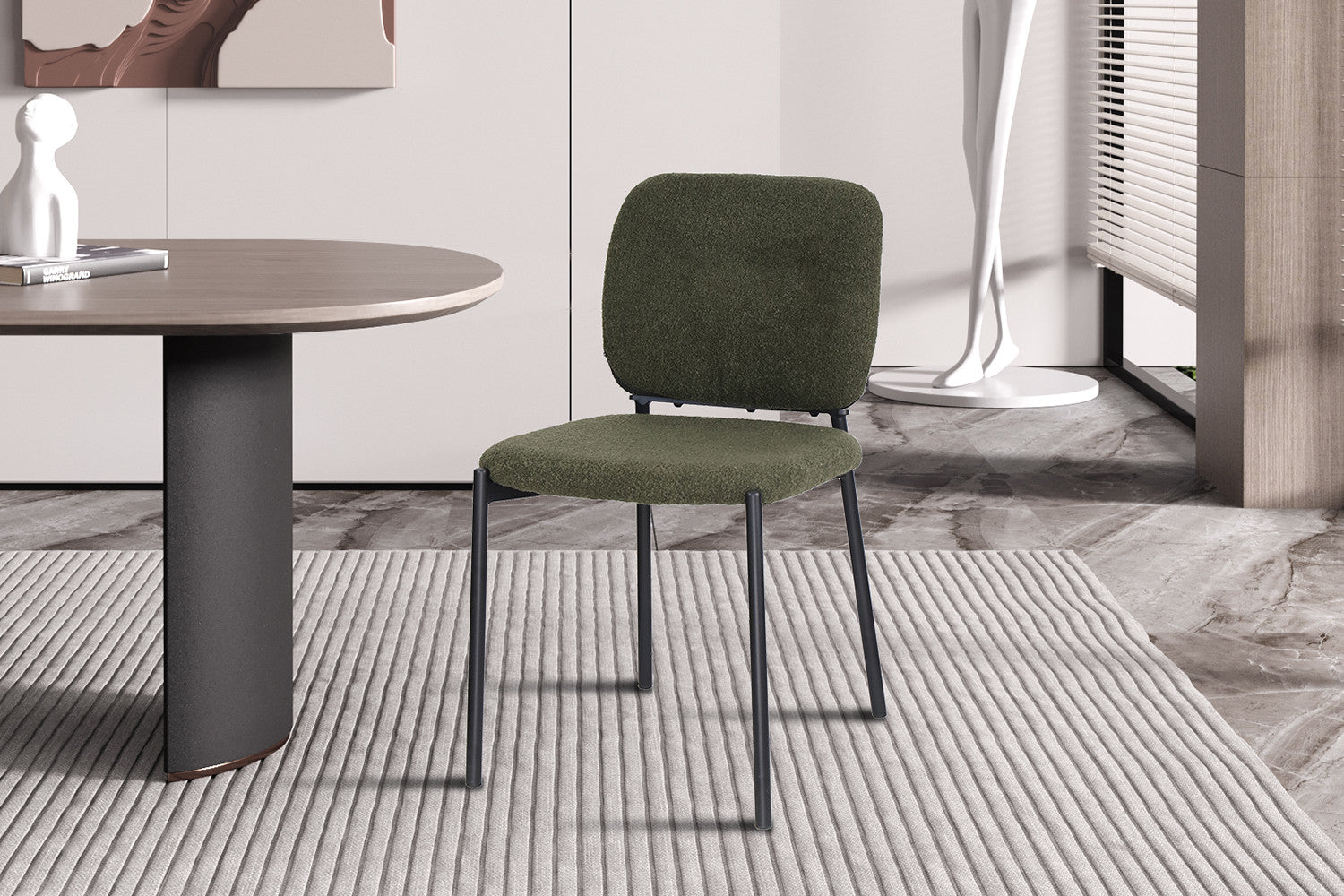 Rousseau - Stoel Sophia Stof Groen - 81x47x56 cm