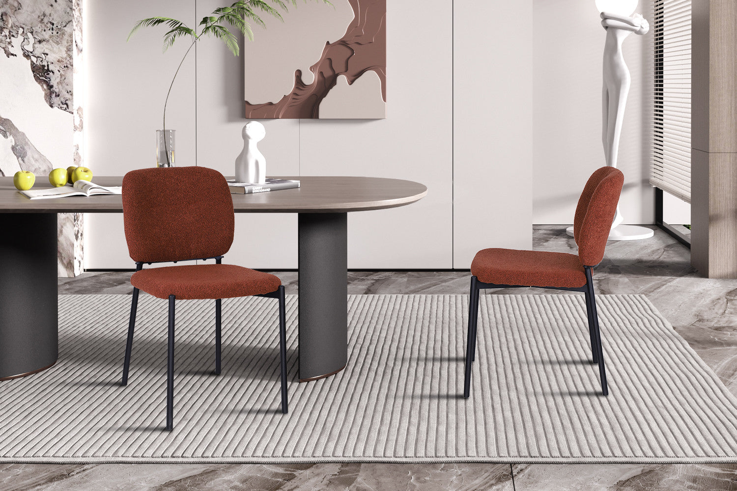 Rousseau - Stoel Sophia Stof Roest - 81x47x56 cm