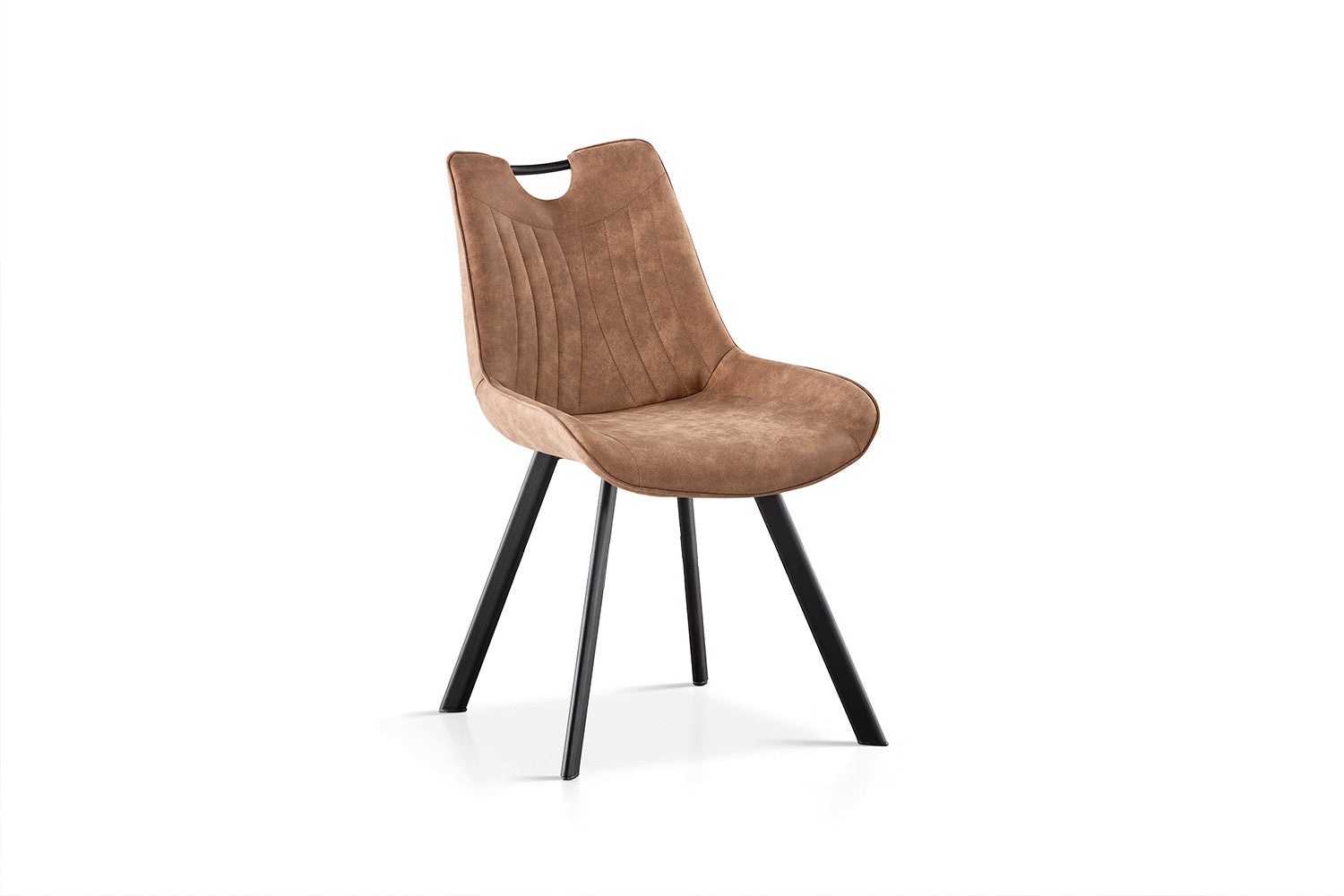 Rousseau - Stoel Pablo Micro fiber PU Donker bruin - 87x54x63 cm