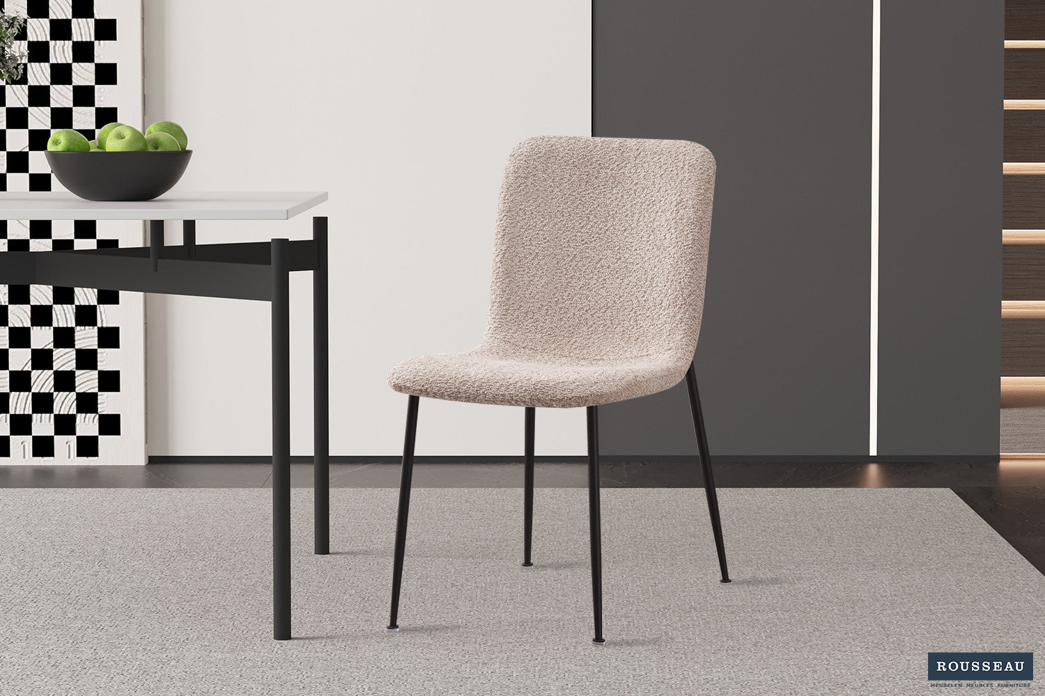 Rousseau - Stoel Alice Boucle - Beige - 81,5x42x57 cm