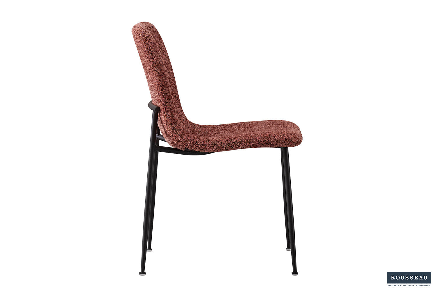 Rousseau - Chaise Alice Boucle - Rose - 81,5x42x57 cm