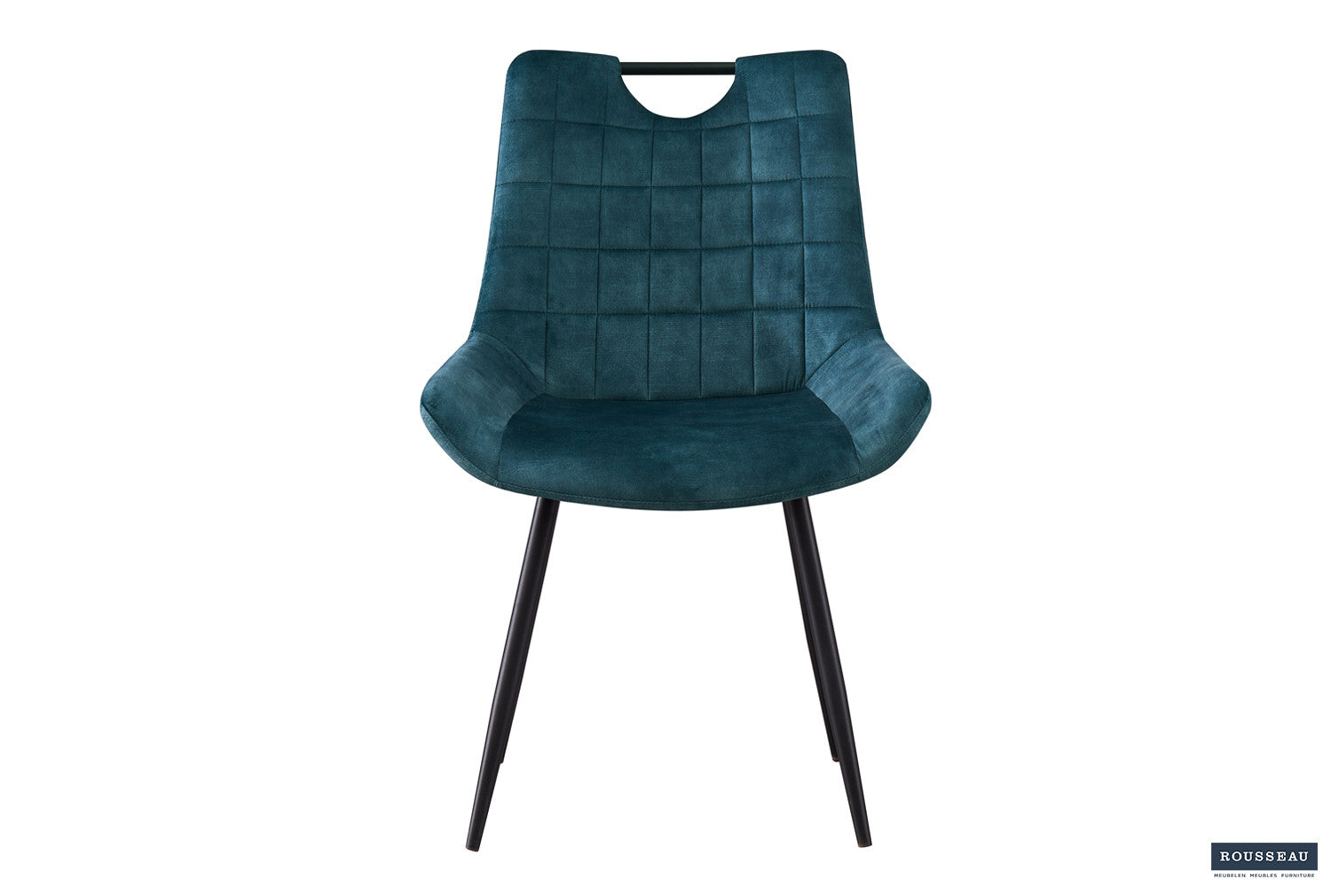 Rousseau - Stoel Nina Fluweel Petrol - 84x56x62.5 cm