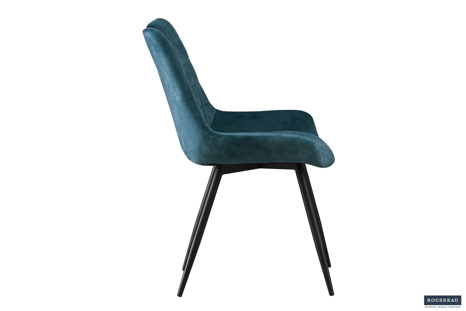 Rousseau - Stoel Nina Fluweel Petrol - 84x56x62.5 cm