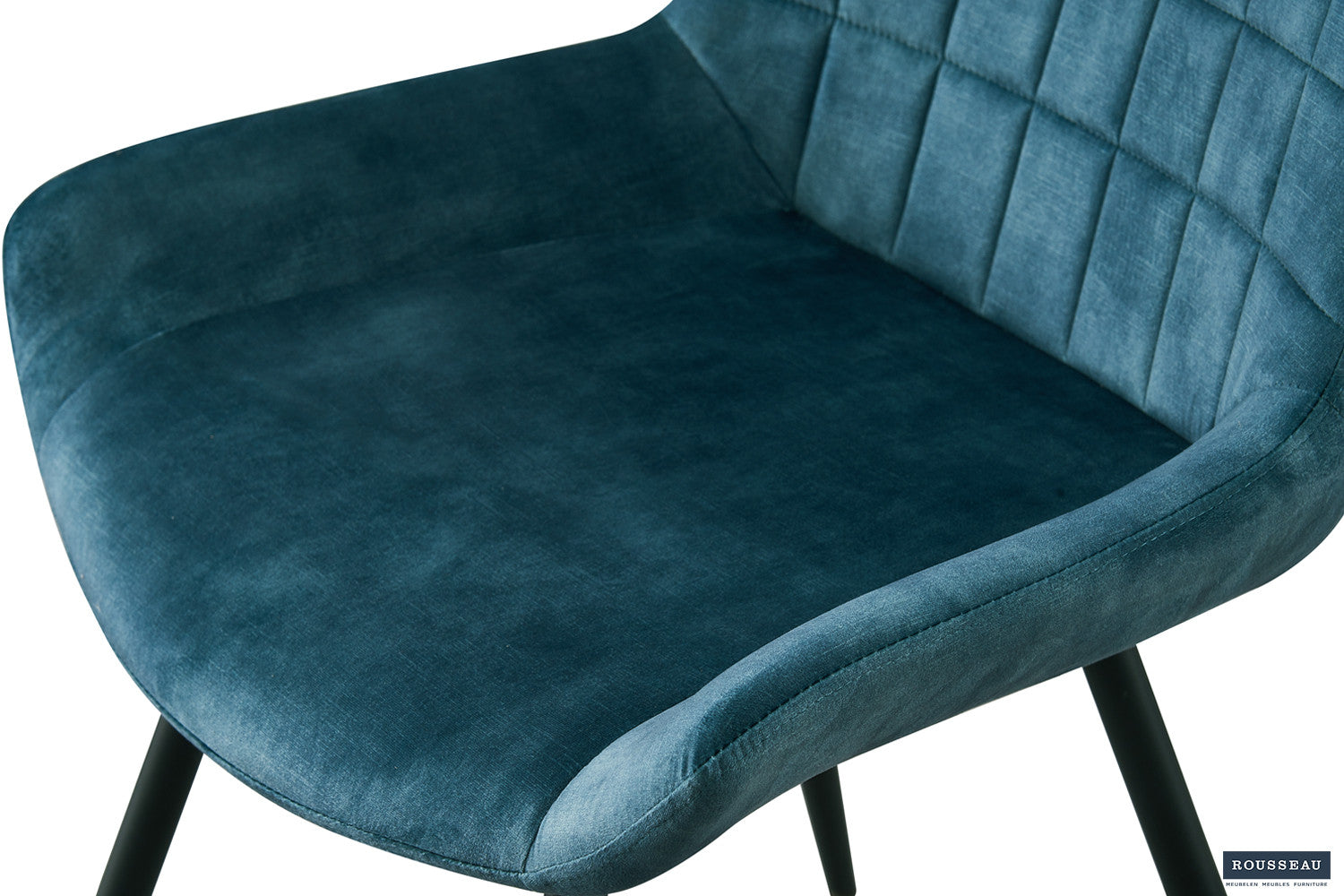 Rousseau - Stoel Nina Fluweel Petrol - 84x56x62.5 cm