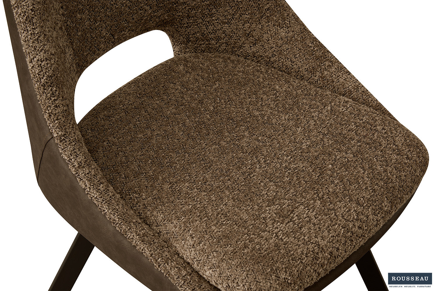 Rousseau - Stoel Filou Boucle - Zand Rug PU Bruin - 85x48x56 cm