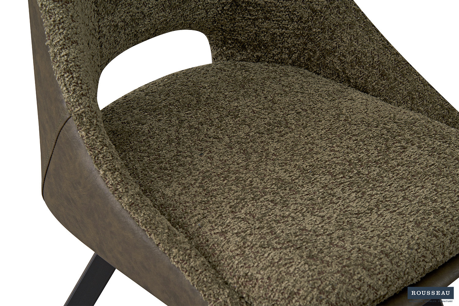 Rousseau - Stoel Filou Boucle - Groen Rug PU Donkergroen - 85x48x56 cm