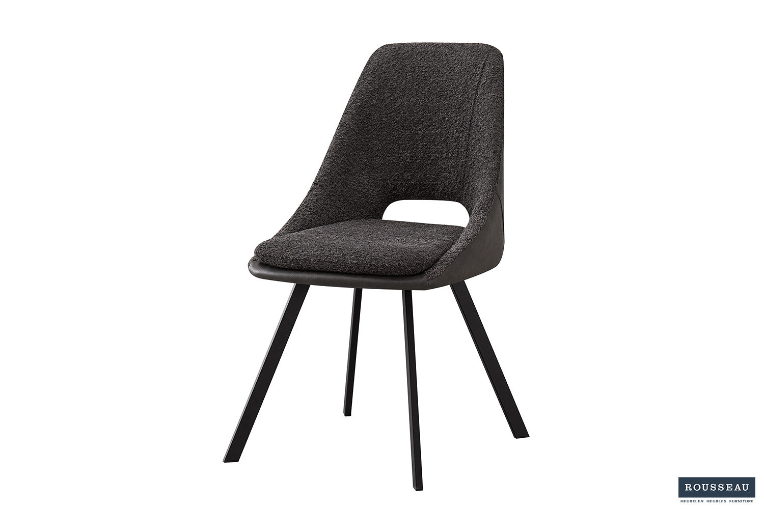 Rousseau - Stoel Filou Boucle - Grijs Rug PU Lichtgrijs - 85x48x56 cm