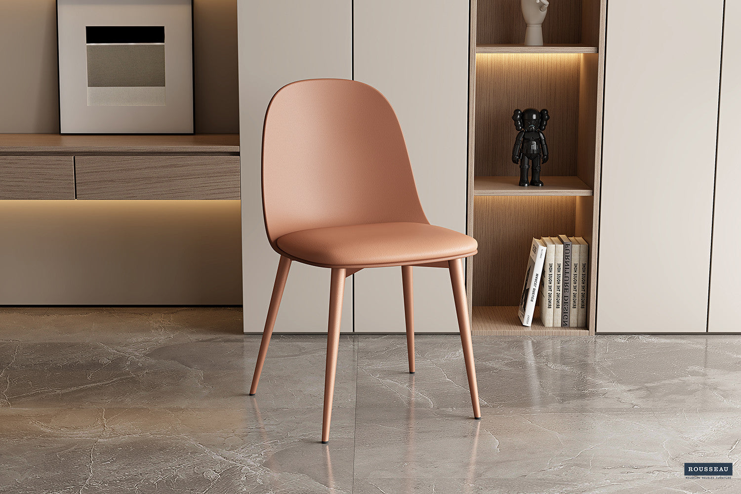 Rousseau - Stoel Jasmin Zitting PP - PU Terracotta - 81x51x44 cm