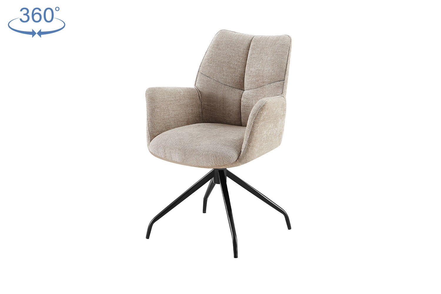 Rousseau - Stoel Lamor - Stof Zand - 86x62.5x61.5 cm