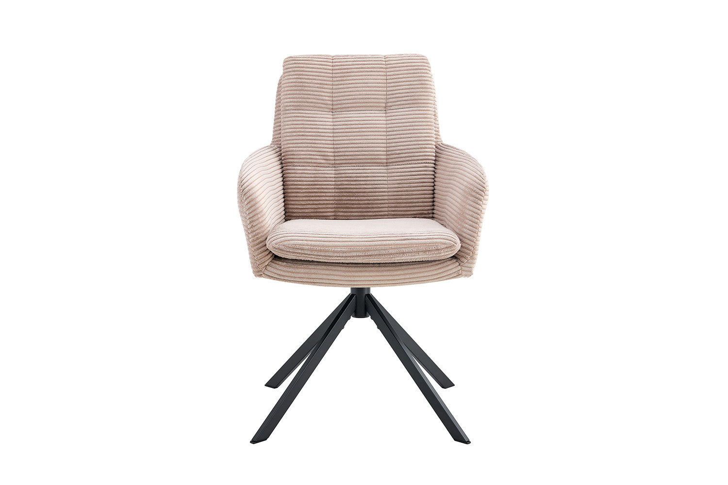 Rousseau - Chaise Luna - Velours Côtelé Sable - 91,5x60,5x67 cm