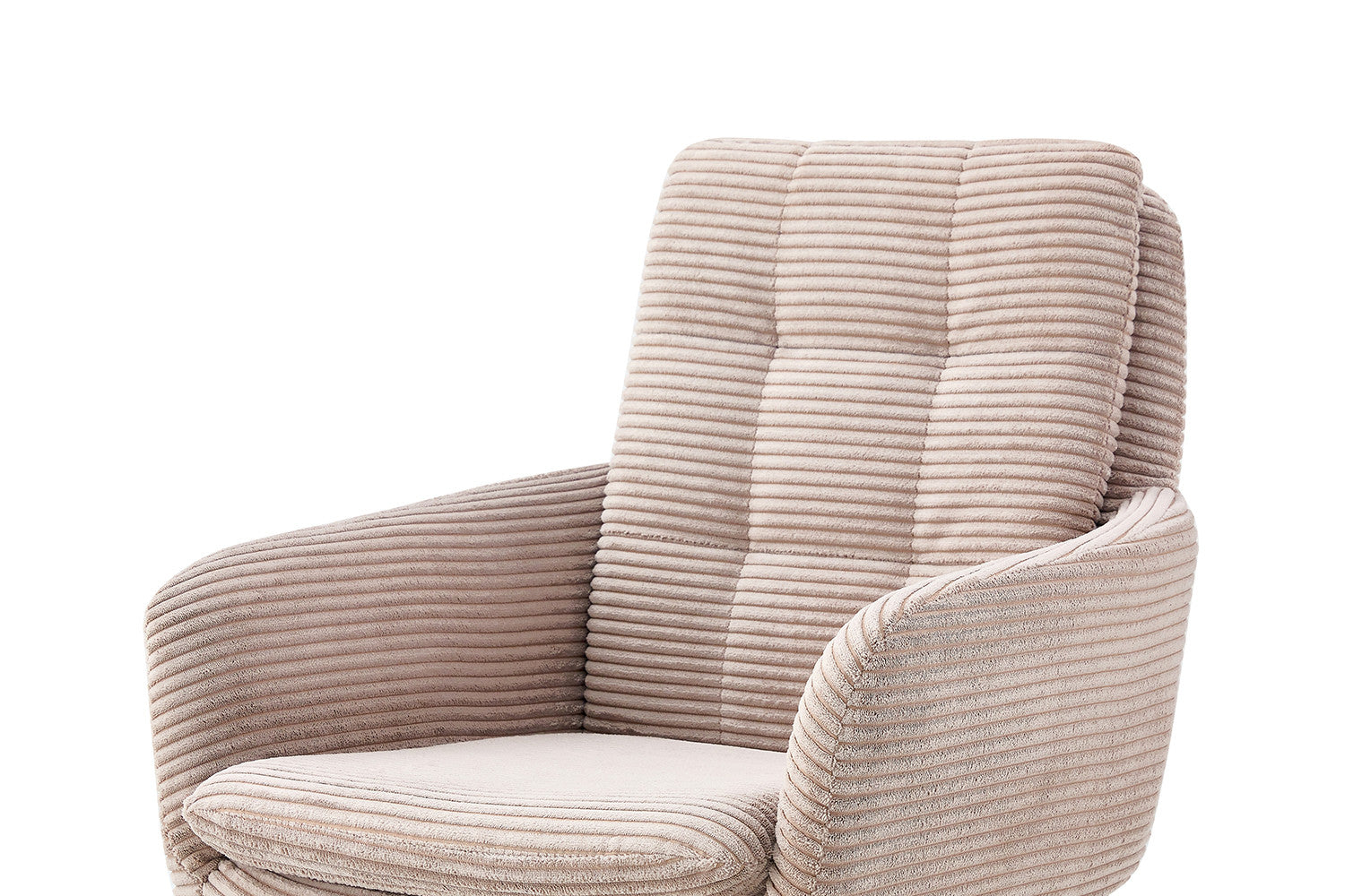 Rousseau - Chaise Luna - Velours Côtelé Sable - 91,5x60,5x67 cm