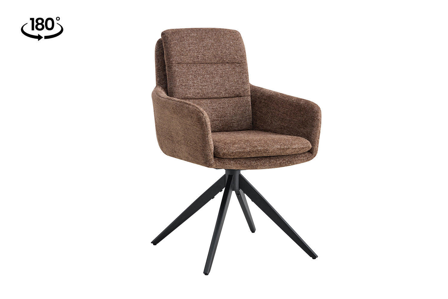 Rousseau - Stoel Lisold - Stof Bruin - 93x59x65 cm