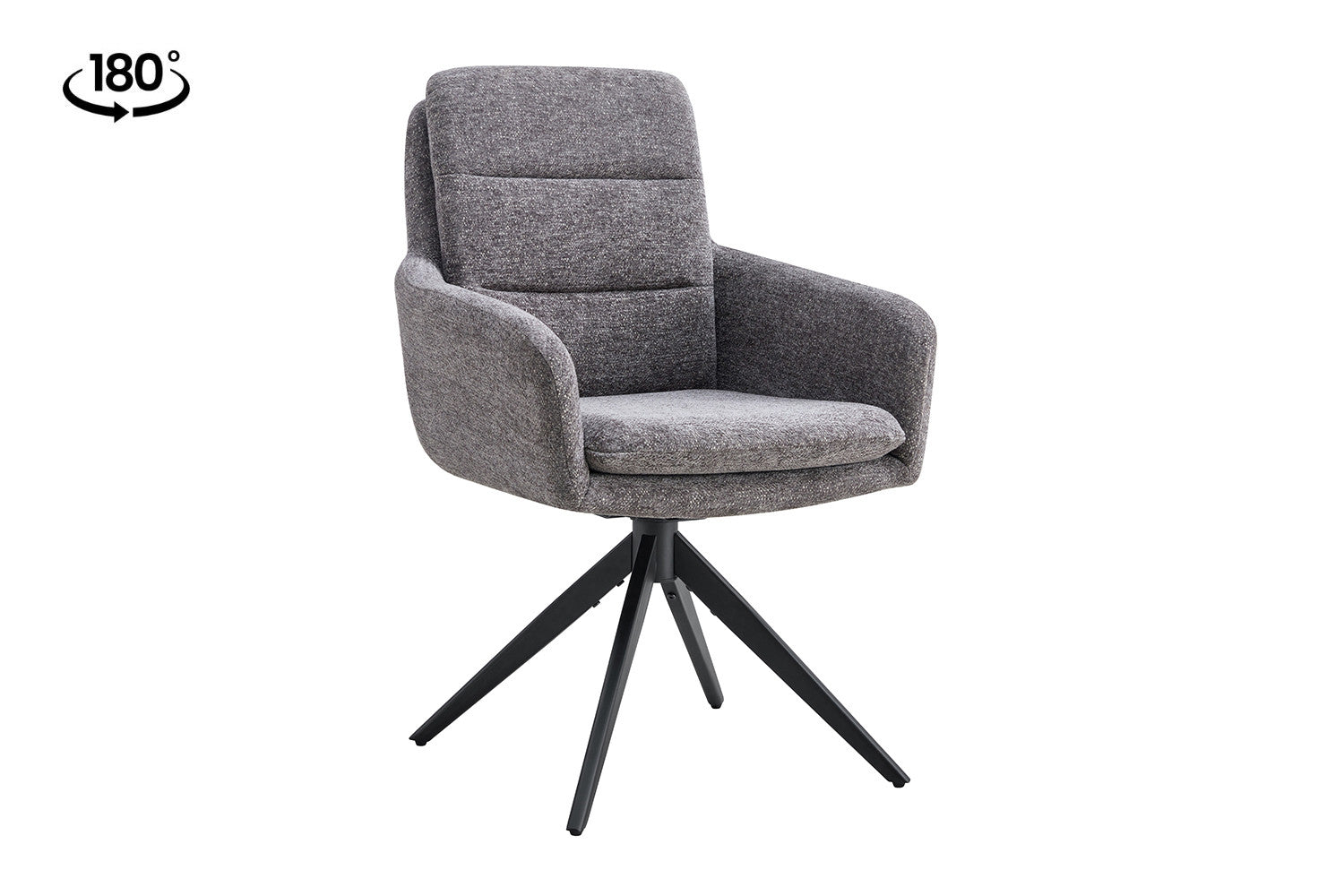 Rousseau - Stoel Lisold - Stof Donkergrijs - 93x59x65 cm