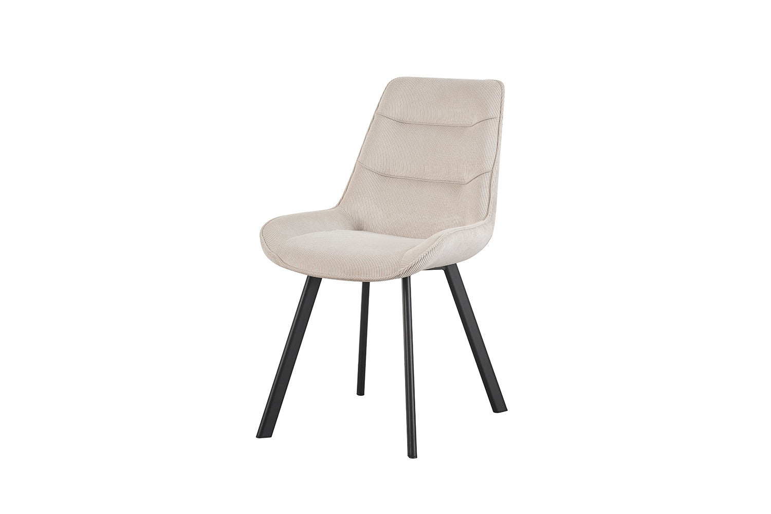 Rousseau - Chaise Amélie Velours Côtelé Sable - 87x53x61 cm