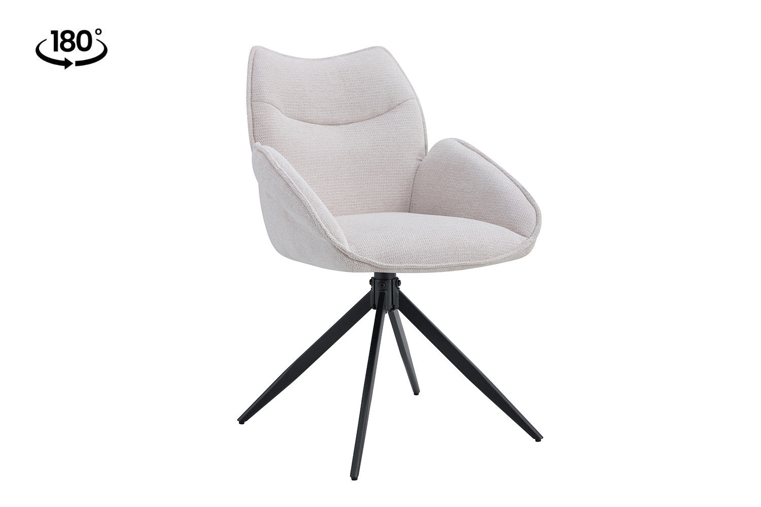 Rousseau - Stoel Mahi - Stof Beige - 90x59.5x66 cm