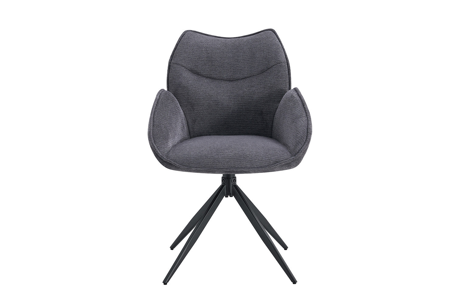 Rousseau - Stoel Mahi - Stof Donkergrijs - 90x59.5x66 cm