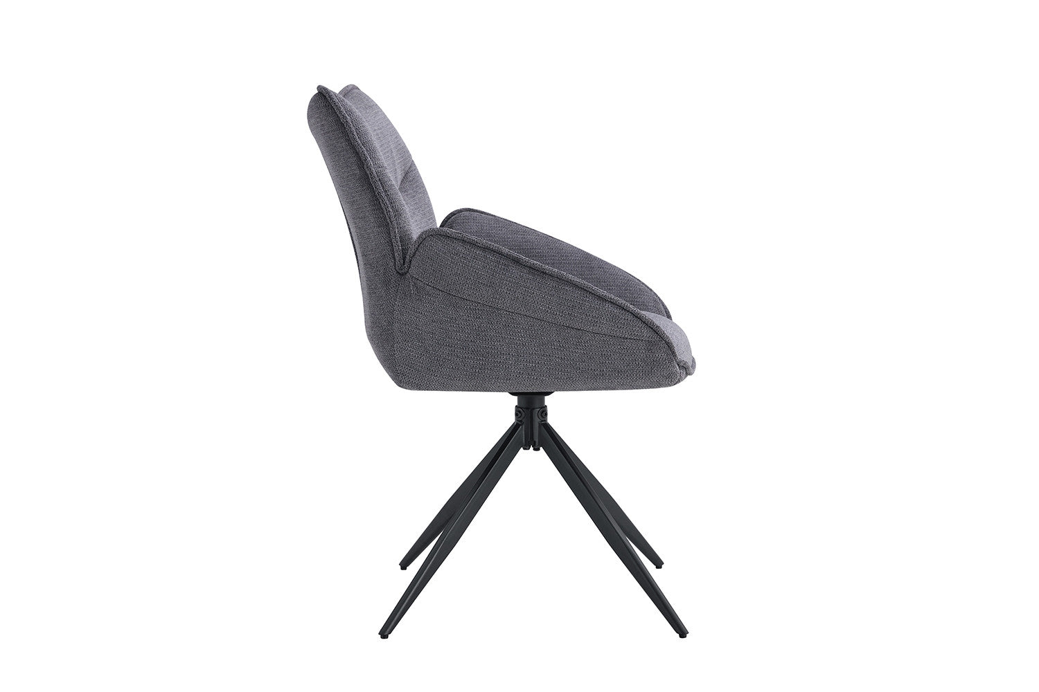 Rousseau - Stoel Mahi - Stof Donkergrijs - 90x59.5x66 cm