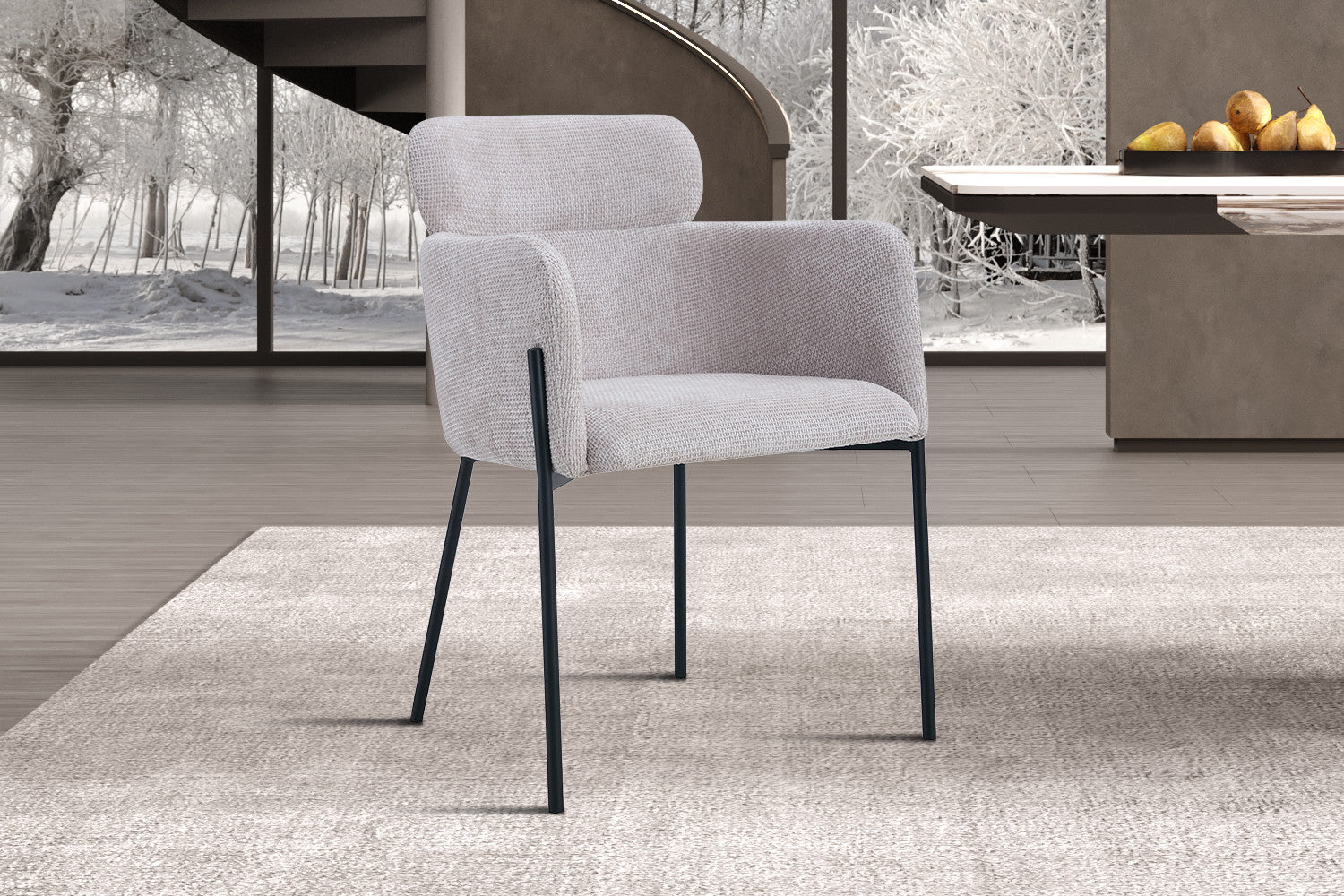 Rousseau - Stoel Naomi Stof Beige - 83x60.5x60 cm