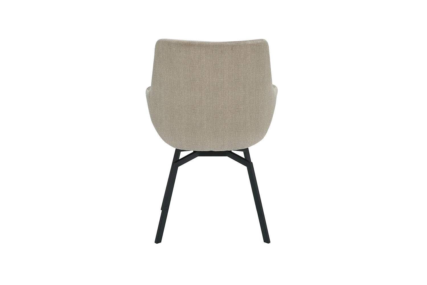 Rousseau - Chaise Modeste - Velours Côtelé Beige - 84x63x63 cm