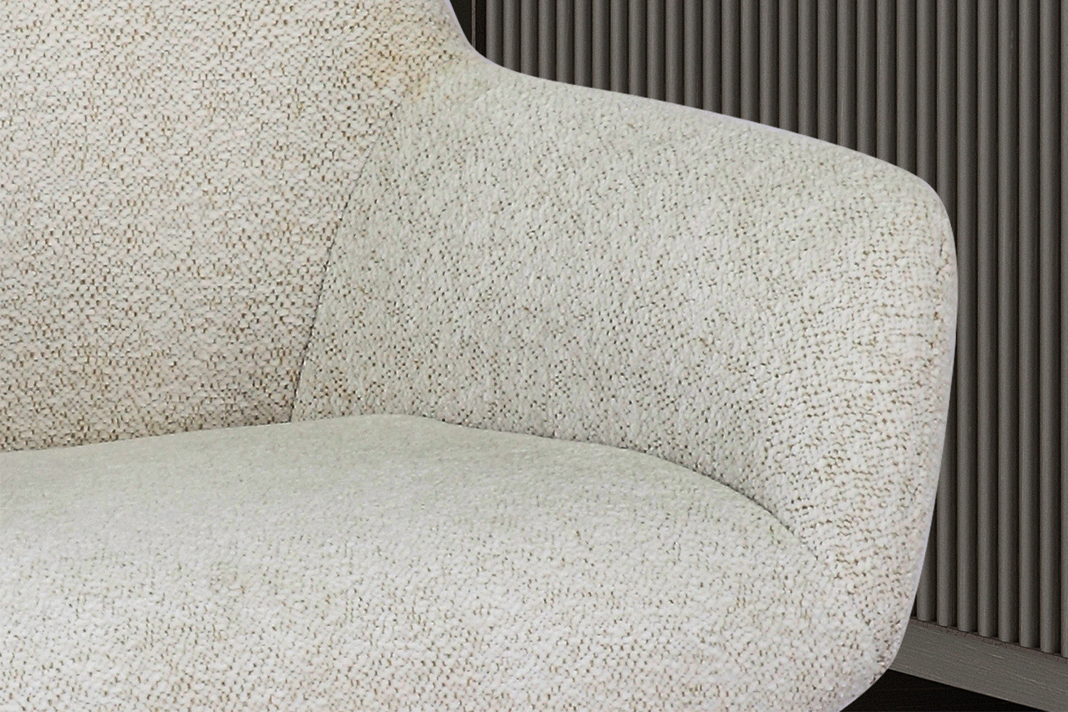 Rousseau - Stoel Modest - Stof Teddy Ecru - 84x63x63 cm