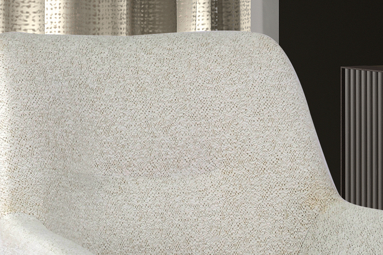 Rousseau - Stoel Modest - Stof Teddy Ecru - 84x63x63 cm