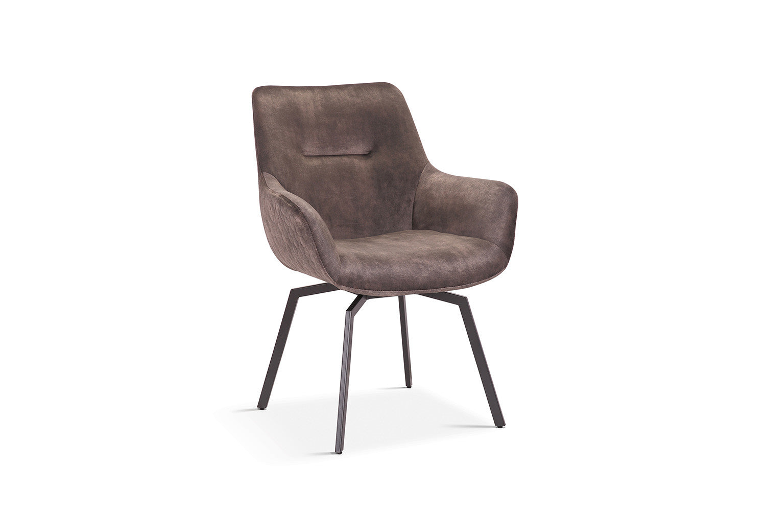 Rousseau - Stoel Modest - Fluweel Taupe - 84x63x63 cm