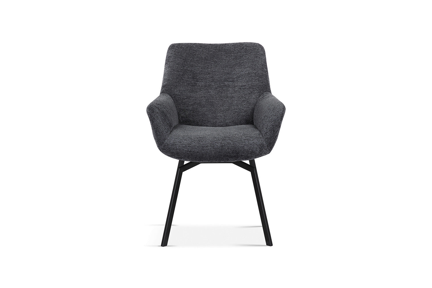 Rousseau - Stoel Modest - Stof Teddy Donkergrijs - 84x63x63 cm