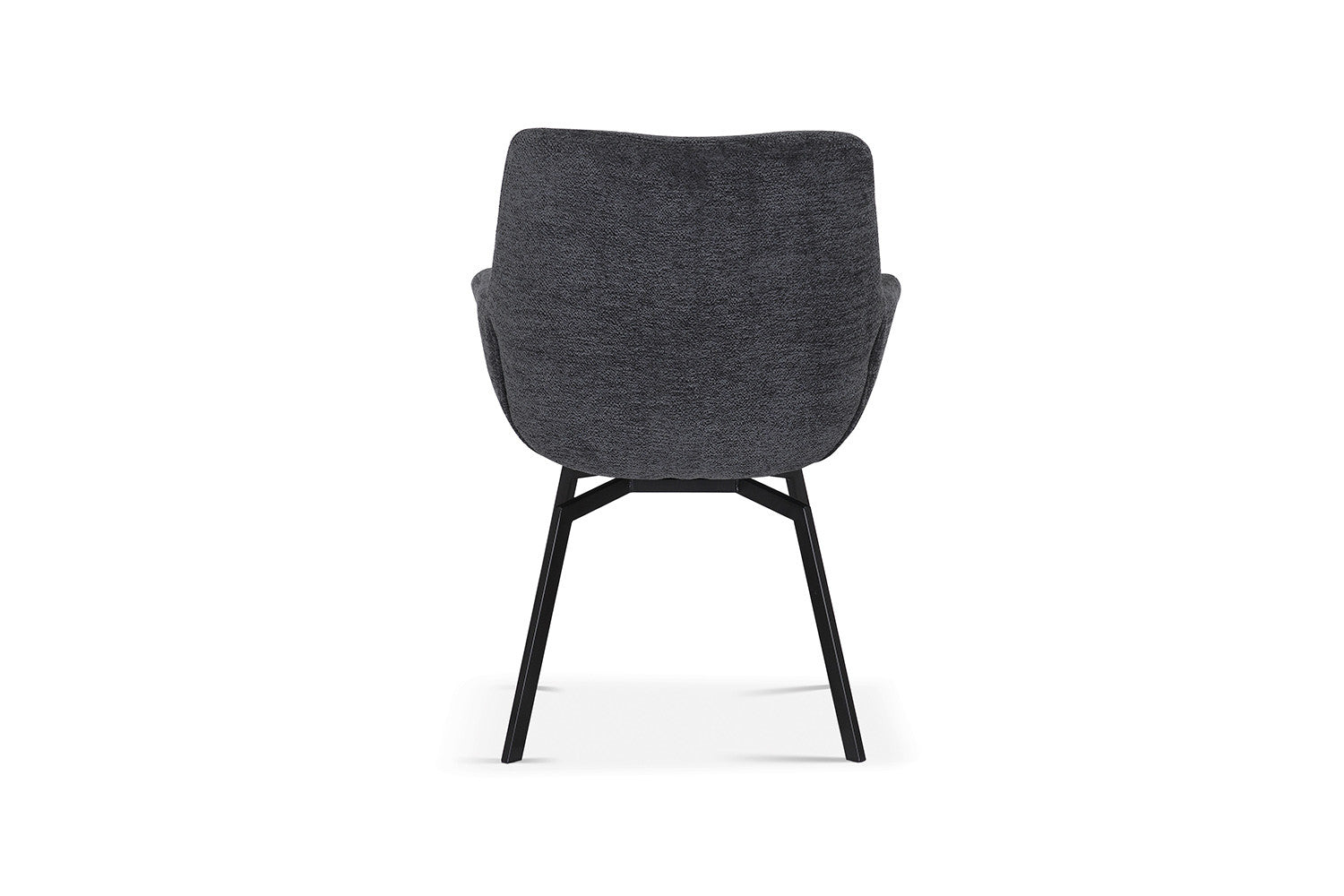 Rousseau - Stoel Modest - Stof Teddy Donkergrijs - 84x63x63 cm
