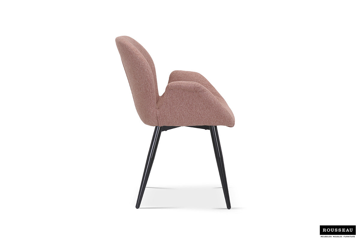 Rousseau - Stoel Maxim Stof Roze - 85x64x60 cm
