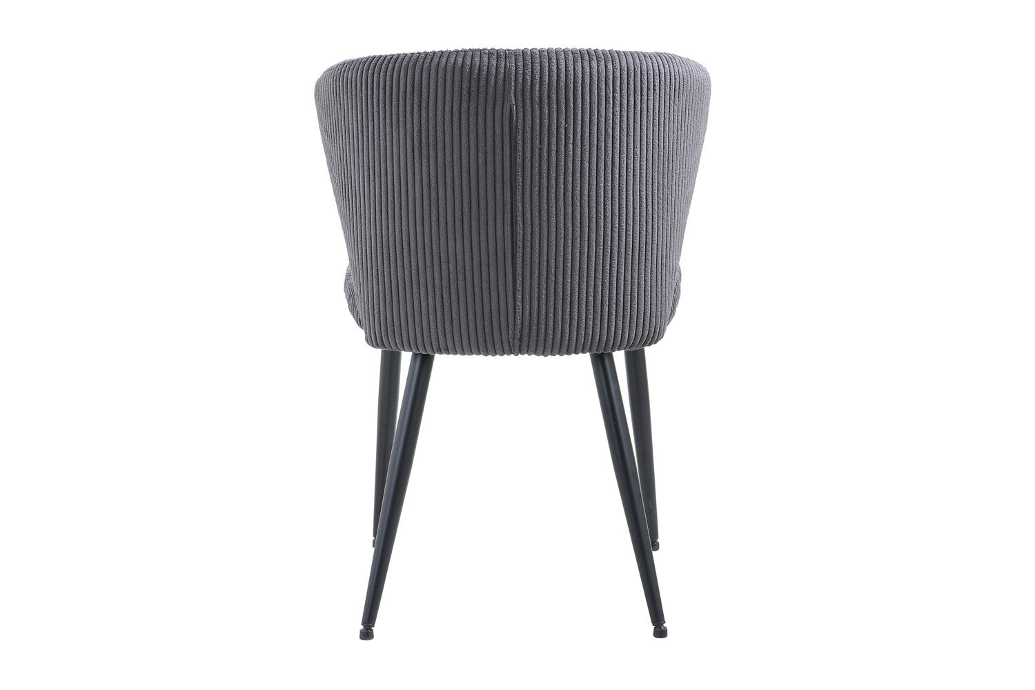 Rousseau - Chaise Tornado Velours Côtelé Gris - 79x54x55 cm