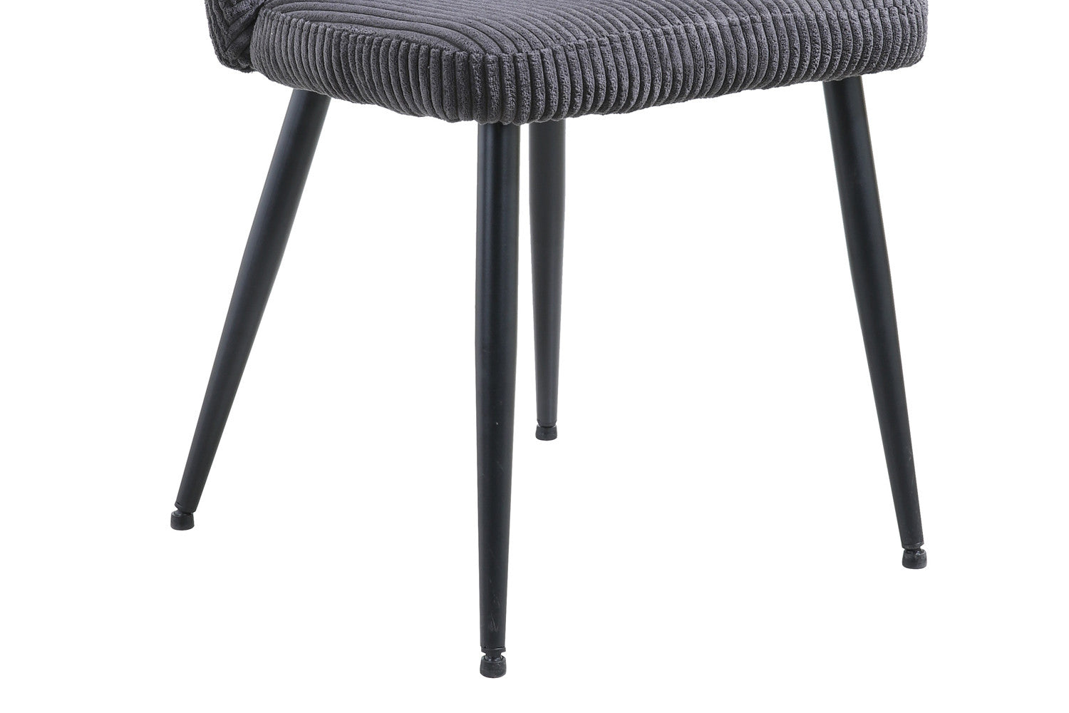 Rousseau - Chaise Tornado Velours Côtelé Gris - 79x54x55 cm
