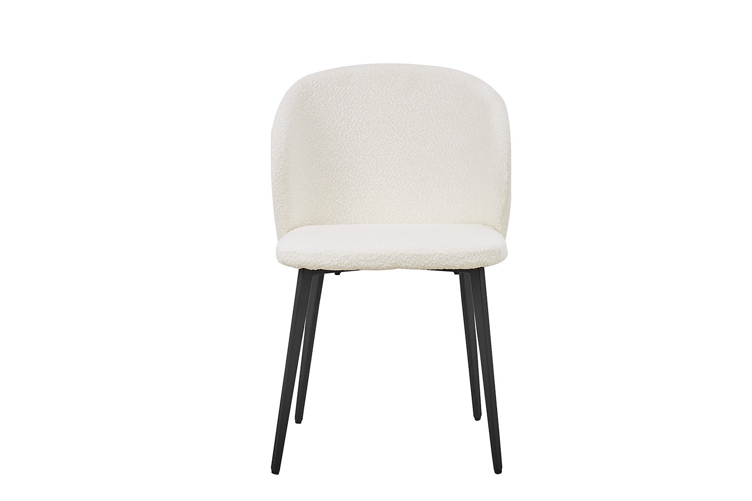 Rousseau - Chaise Toledo Boucle - Blanc - 80x51x55 cm