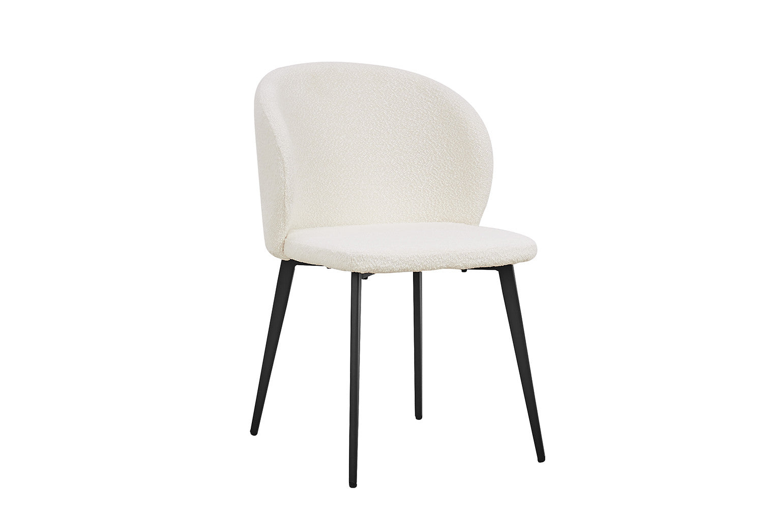 Rousseau - Chaise Toledo Boucle - Blanc - 80x51x55 cm