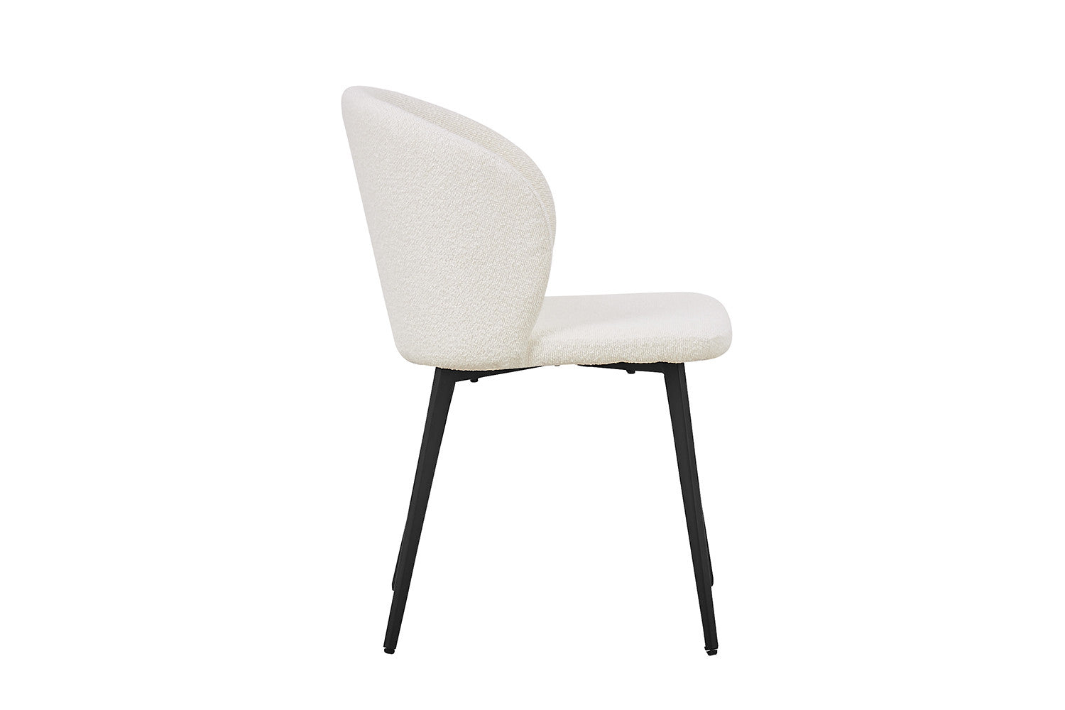 Rousseau - Chaise Toledo Boucle - Blanc - 80x51x55 cm