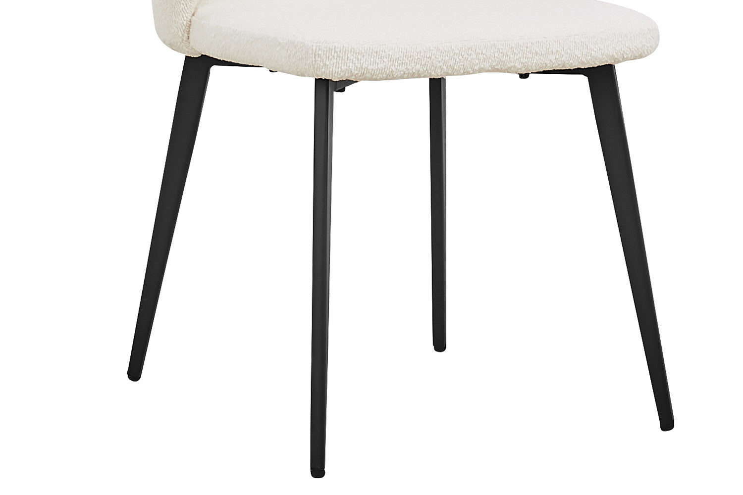 Rousseau - Chaise Toledo Boucle - Blanc - 80x51x55 cm