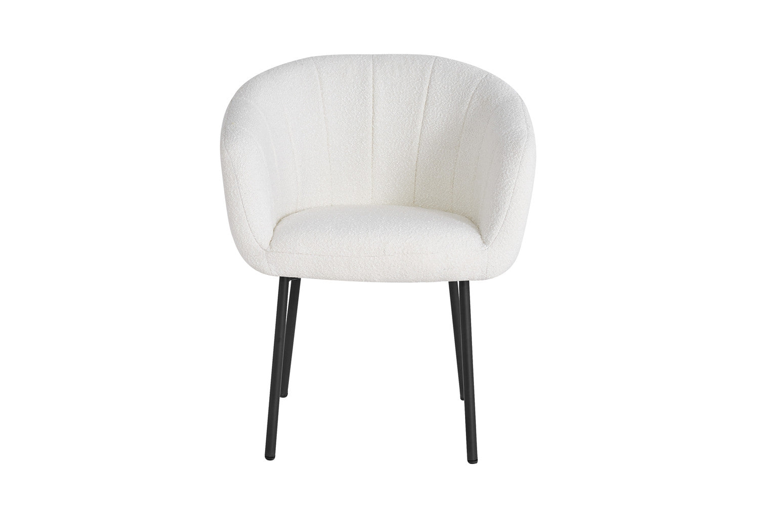 Rousseau - Chaise Sevilla Boucle - Blanc - 79x57x62 cm