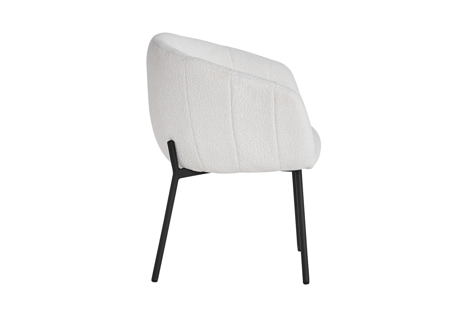 Rousseau - Chaise Sevilla Boucle - Blanc - 79x57x62 cm
