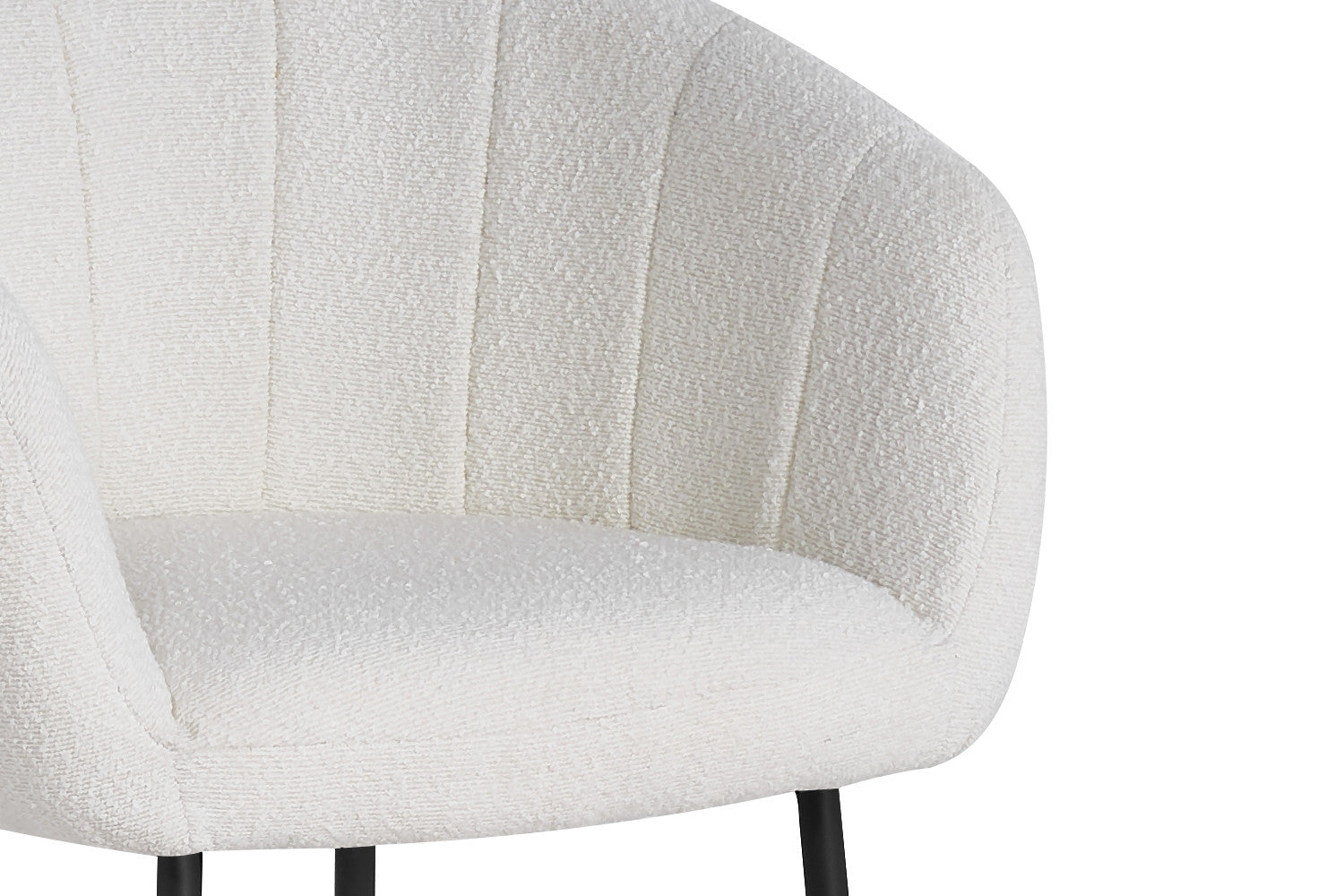 Rousseau - Chaise Sevilla Boucle - Blanc - 79x57x62 cm