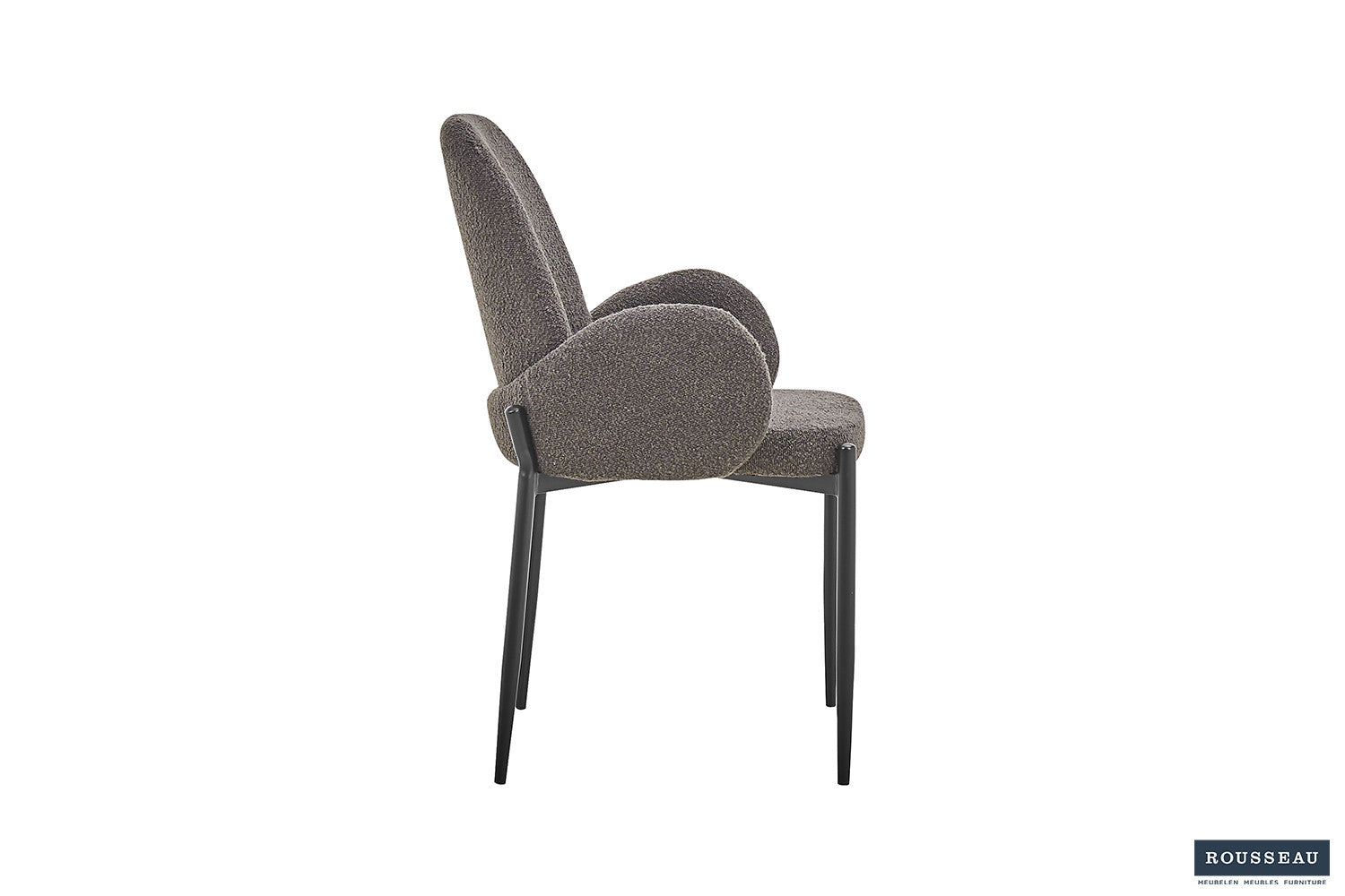 Rousseau - Stoel Bilbao Boucle - Grijs - 88x60x57 cm