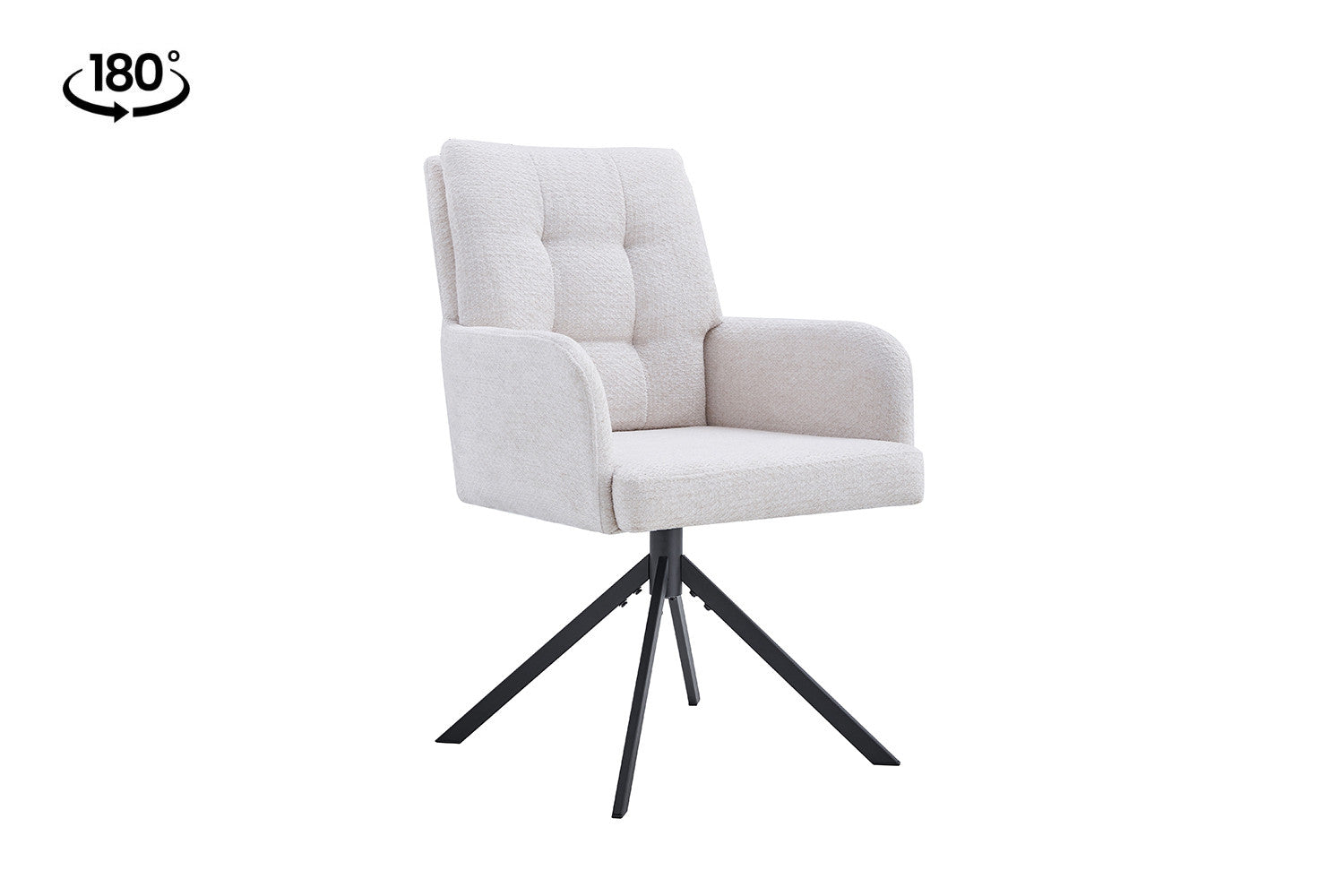Rousseau - Stoel Granada - Stof -  Ecru - 85x50x62 cm