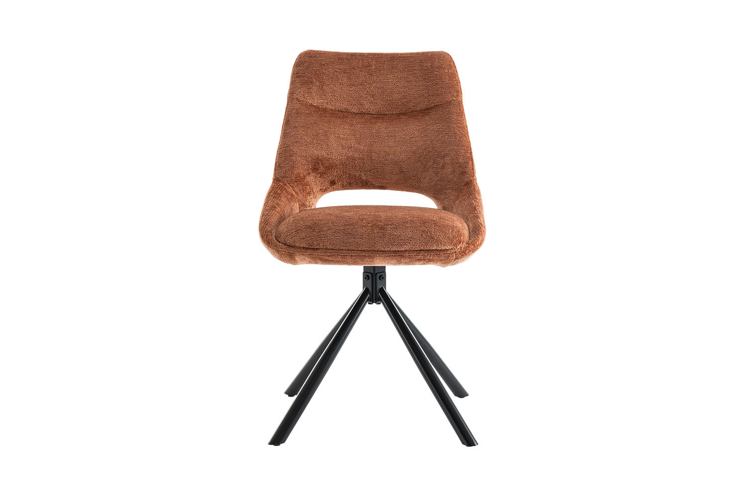Rousseau - Chaise Dante Tissu Rouille - 85,5x51x60 cm