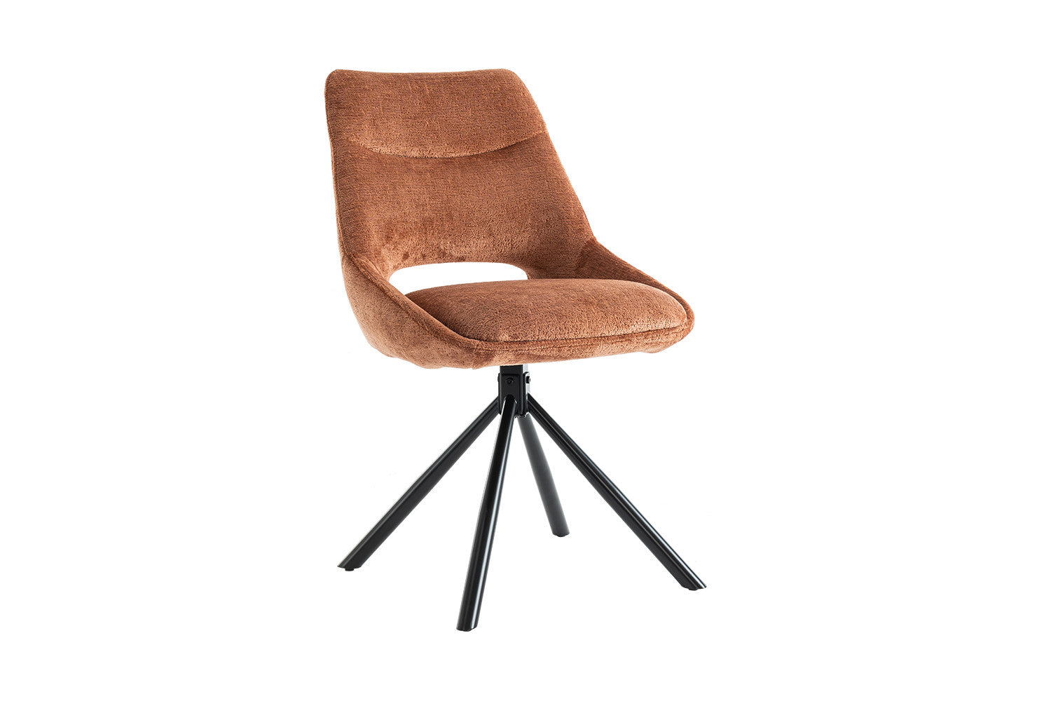 Rousseau - Chaise Dante Tissu Rouille - 85,5x51x60 cm